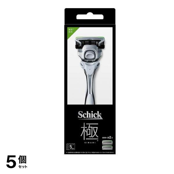 Schick(シック) 極(キワミ) 敏感肌 ホルダー 刃付き+替刃1コ 1セット 5個セット