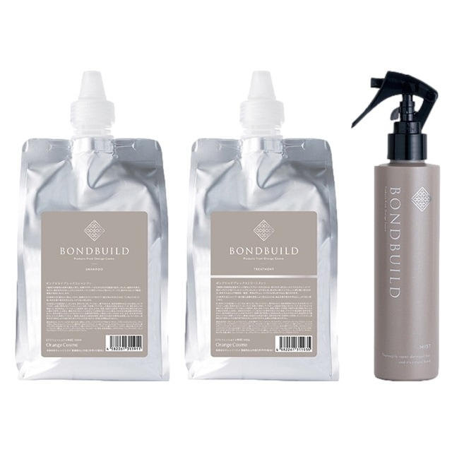 ボンドビルド プレックスシャンプー＋トリートメント ＋ミスト のセット 1000mlx2+200ml リフィルx2