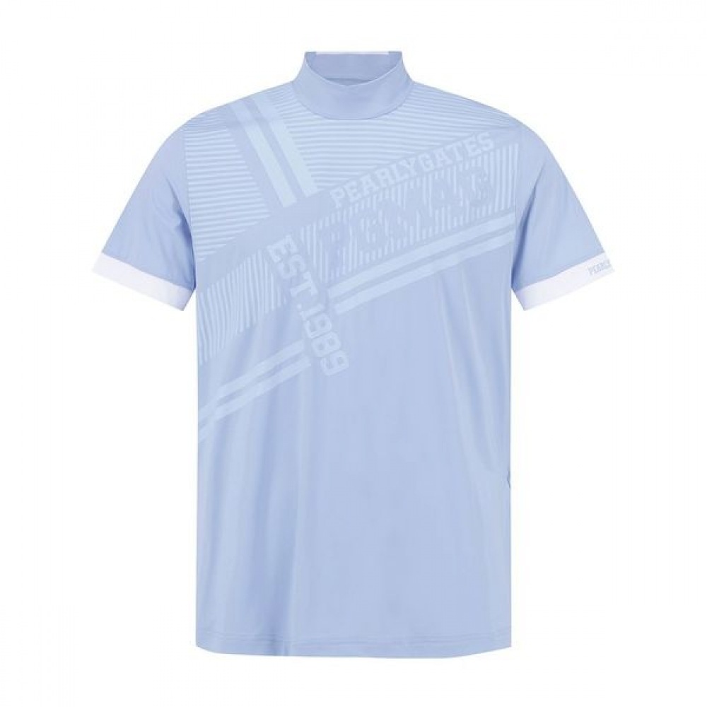 [パリゲイツ] メンズストライプミックスクール半袖Tシャツ