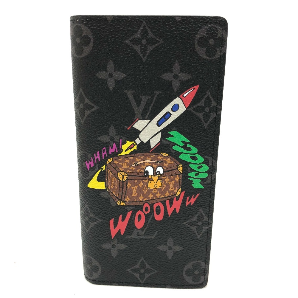 長財布 M80931 ポルトフォイユ ブラザ モノグラムエクリプス 2つ折り財布/サイフ モノグラムエクリプスキャンバス ブラック