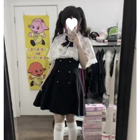 【急速発送】スカートストール脱着両用開襟オタク系サブカルワンピース夏の2着制服秋の万能アイテム