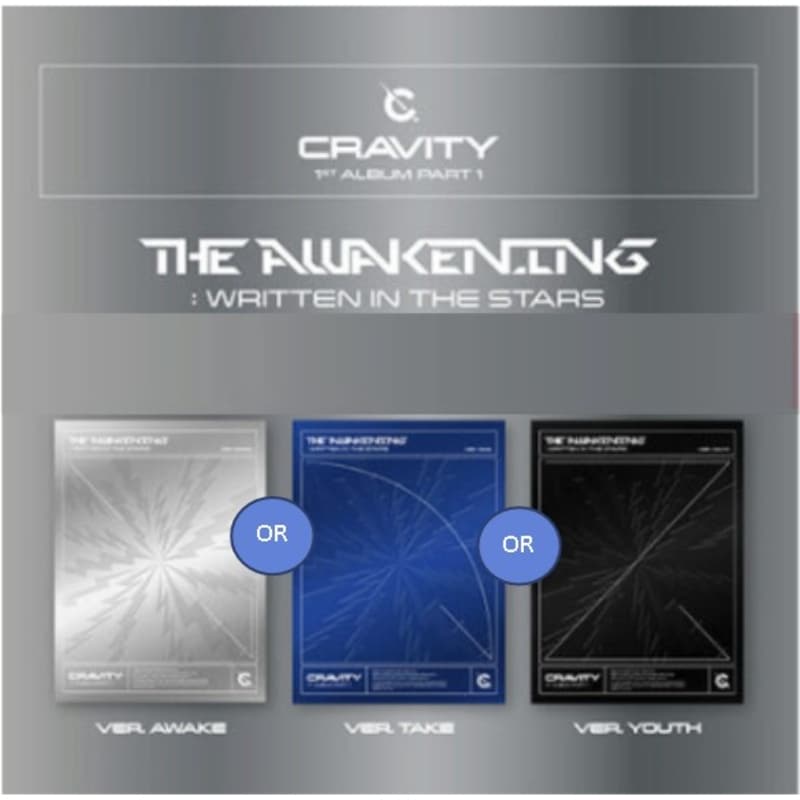 ( 未開封新品) CRAVITY(クラビティ) - 正規1集 Part.1 (The Awakening :Written in the Stars)(バージョン3種中ランダム発送) - スリーブカバ