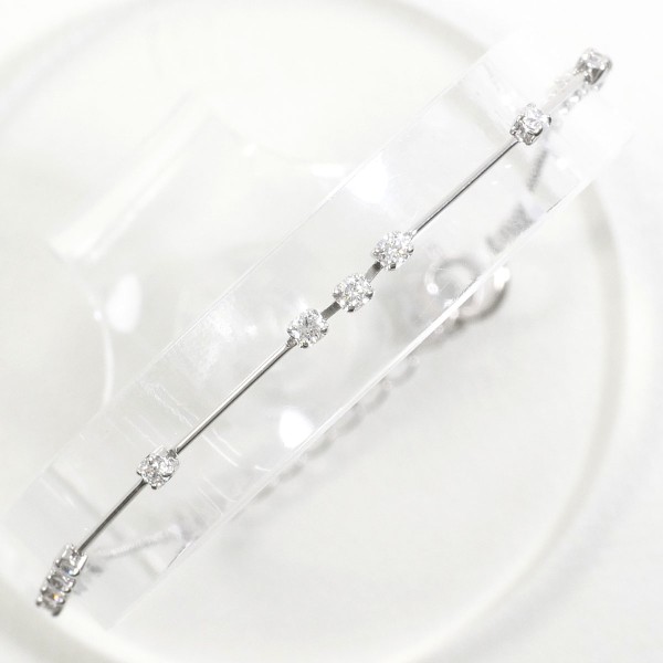 PT850 プラチナ ブレスレット ダイヤ 0.30 約20cm ジュエリー 中古