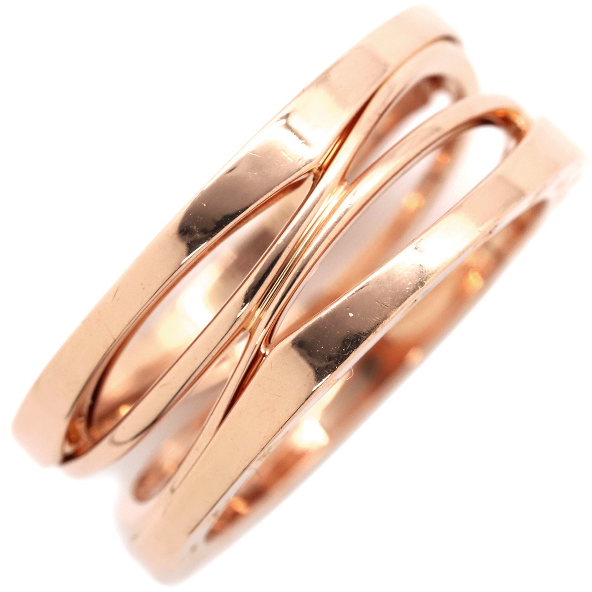 ブルガリ BVLGARI リング 指輪 ビーゼロワン B-zero1 3バンドリング K18PG ピンクゴールド #64 Au750 18K 18金 レジェンド 23号 353560【中古】