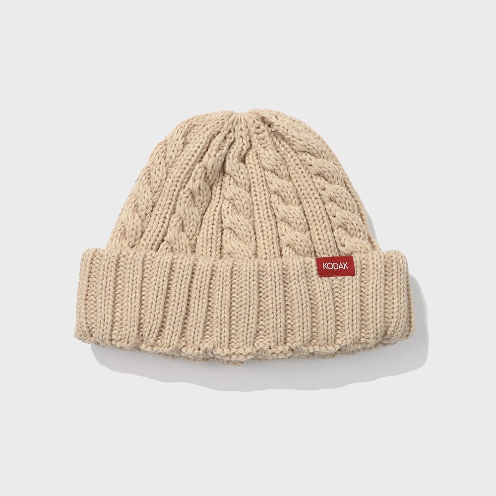 コダックアパレル ケーブルショートビーニー IVORY