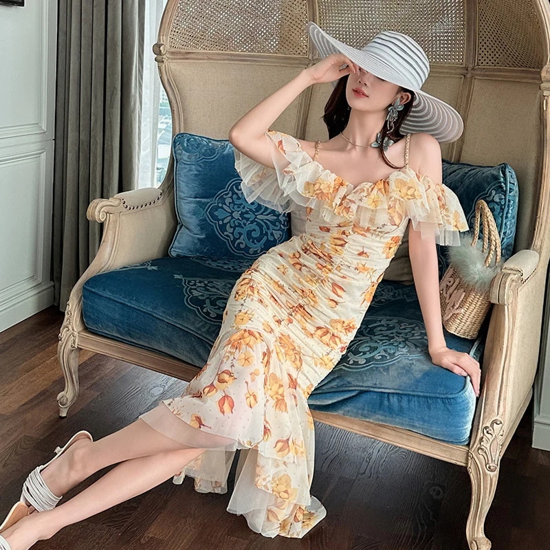 セクシーボートネックお呼ばれドレス イレギュラーフィッシュテールキャミソ ワンピースパーティードレス フォーマルキャバ 大人 同窓会 披露宴 卒業式 結婚式 ウェディング