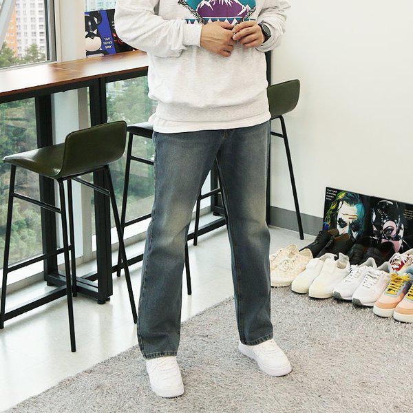 WBOメンズ ビッグサイズ ハイライト ロング ワイド デニムパンツ