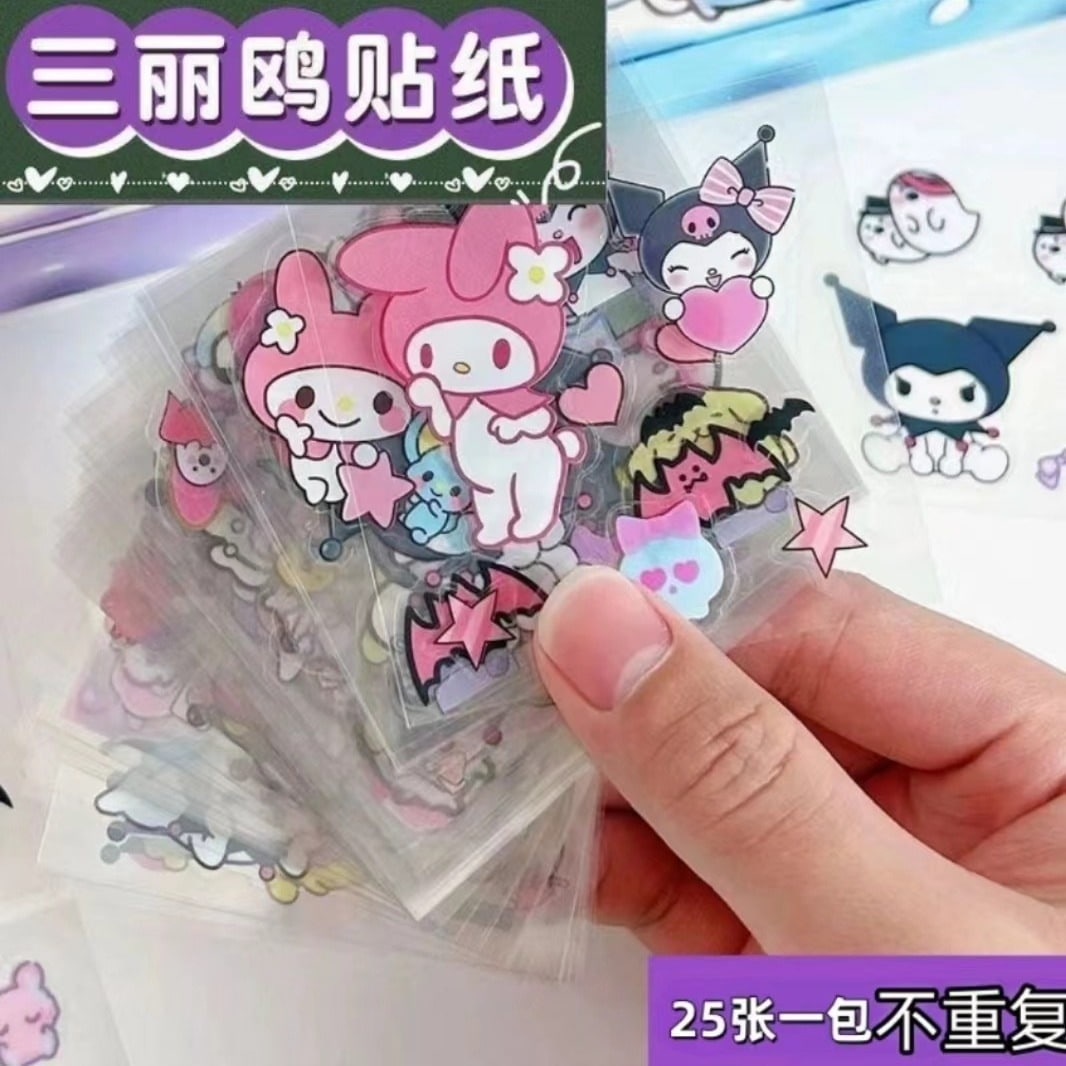 【あなたの好きな漫画】サンリオペットステッカーバルク防水子供の漫画レーザー diy ハンドブック素材装飾イン水カップステッカー