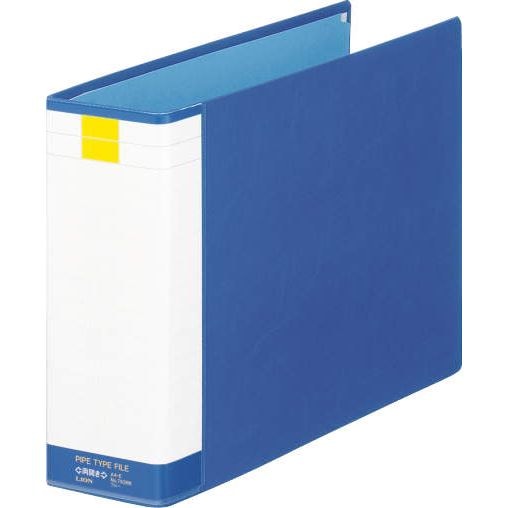 （まとめ買い）ライオン事務器 パイプ式ファイル両開き環境 A4ヨコ 600枚収容 60mmとじ No.762RK ブルー 113-72 [x3]