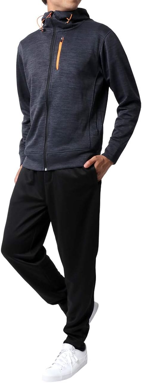 [タルテックス] ジャージ メンズ 上下セット ランニングウェア M-5L 別注 吸汗速乾 チャコール LL