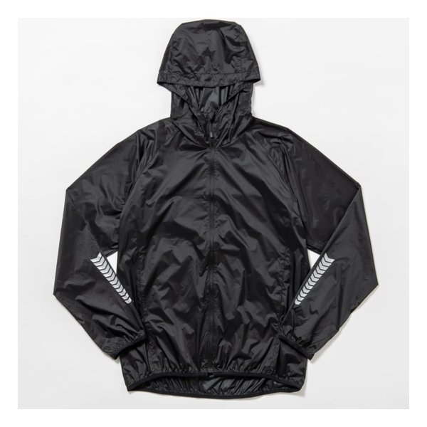 モーターサムライ コンパクトアンチウィンドフーディ ブラック XLサイズ MSW01BK/XL