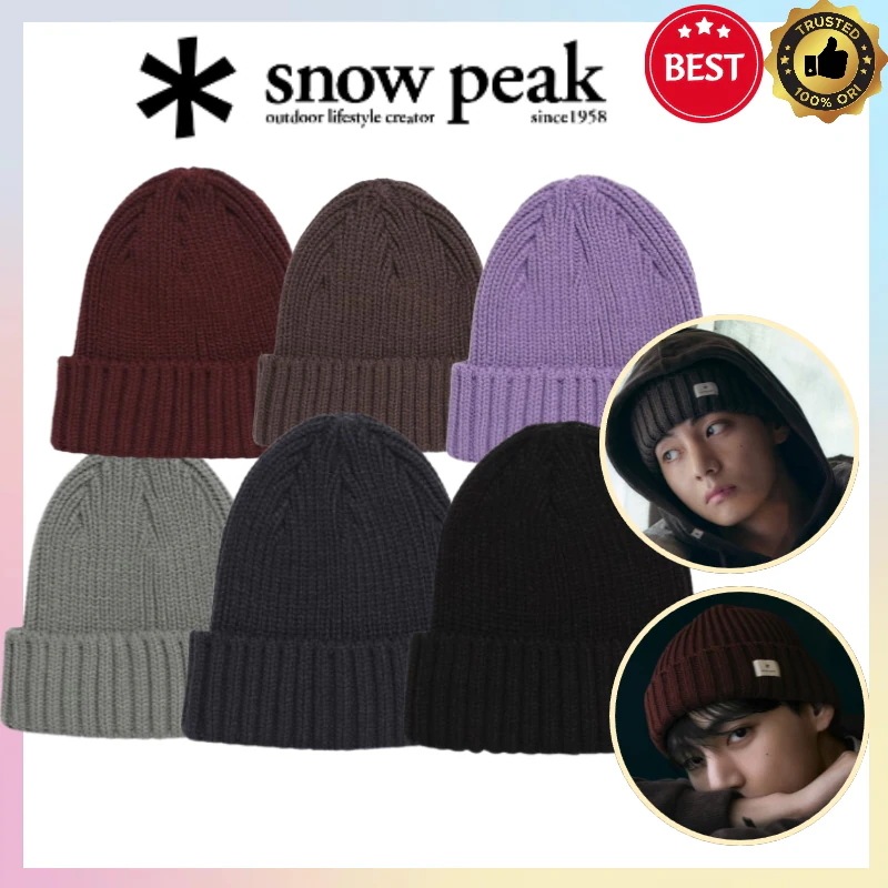 [snowpeak] BTS テテ 着用 フォールディッド ビーニー バーガンディ 7種 択1 帽子 冬 男女共用 韓国限定 正規品