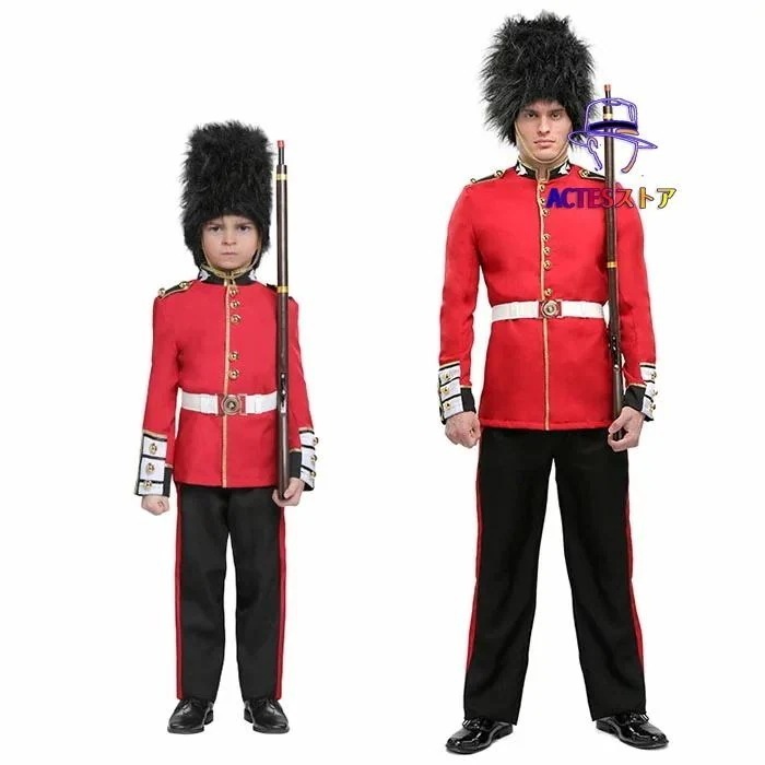 ハロウィン衣装 コスプレ衣装 男性用イギリス近衛兵 ロイヤルガード メンズ コスム 仮装 ステージ衣装 学園祭 文化祭 仮装 イベント お祭り 演出服 変装