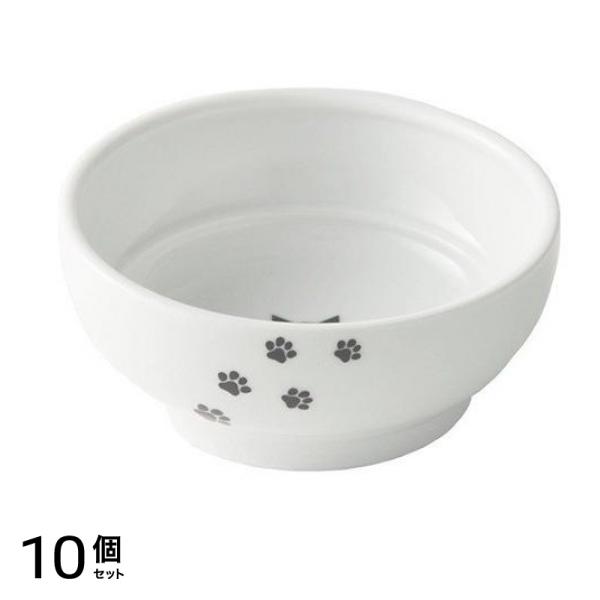 猫壱 猫用食器 ハッピーダイニング 脚なしフードボウル 猫柄 1個入 10個セット