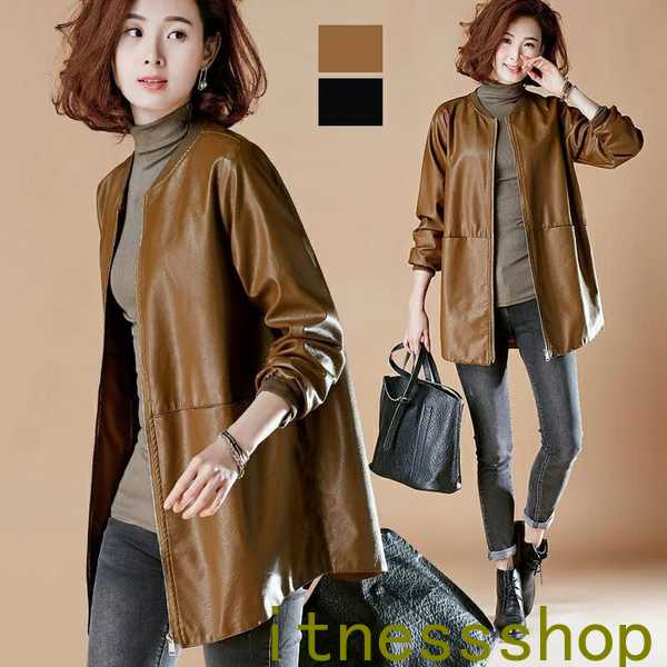 新生活 ウインドブレーカー レディース PUレザージャケットパーカーおしゃれ パーカー 秋 冬 ブルゾン 大きいサイズ 40代 30代 50代 20代 アウター ジャンパー女性の秋のゆるいドローストリ