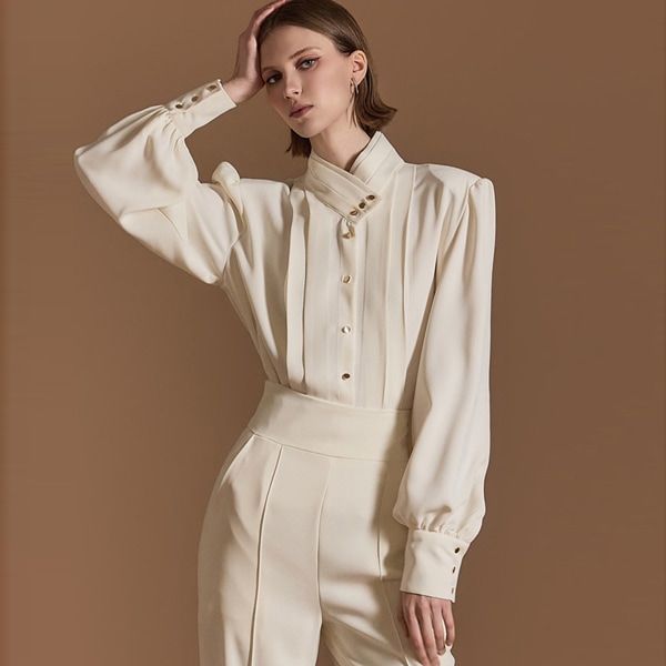 B3031 ピンタック ブラウス