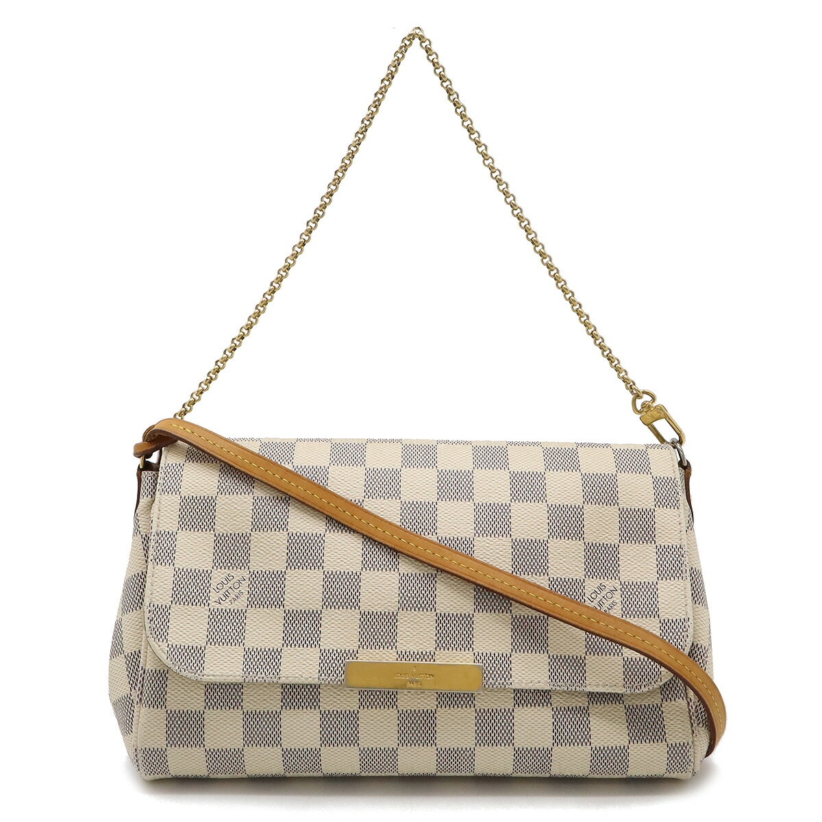 ダミエアズール フェイボリットMM アクセサリーポーチ クラッチバッグ チェーン 2WAY ショルダーバッグ N4127