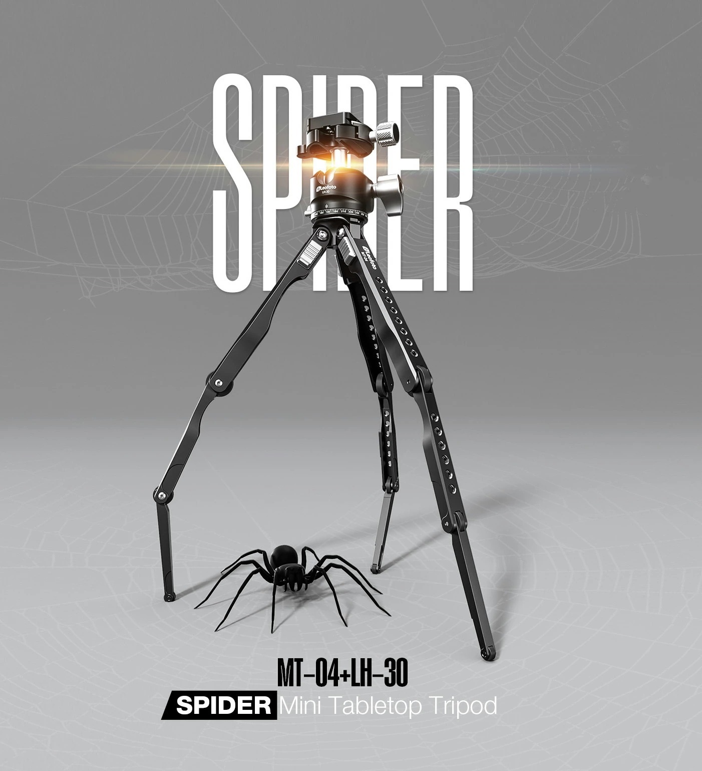 Leofoto(レオフォト)MT-04+LH-30 ミニ三脚雲台セット［3段1/4インチ対応］