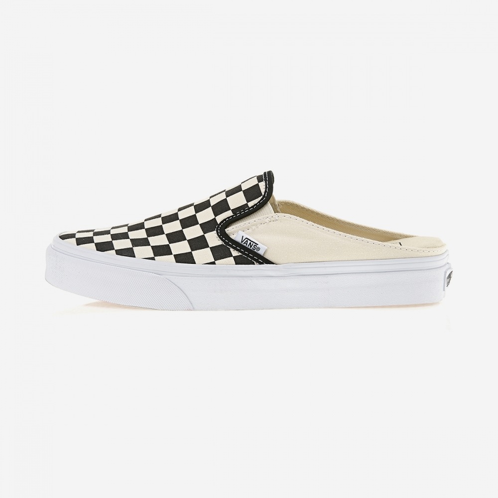 Vans クラシックスリッポンミュール-チェッカーボードブラック/ホワイト VN0004KTEO1-(チェッカーボード) ブラック/ホワイト