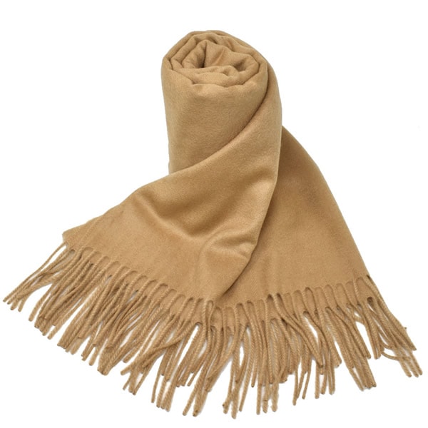 マフラー WA000056SB4142 WA56 大判 マフラー ストール カシミア100％ 無地 メンズ レディース Camel キャメル