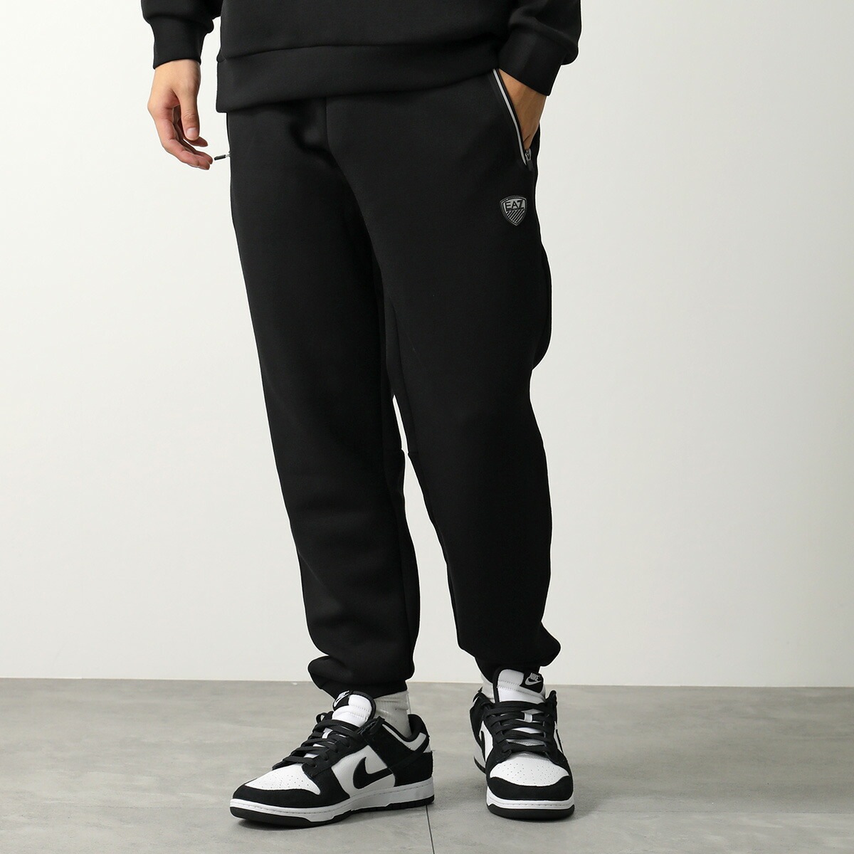 EA7 EMPORIO ARMANI エアセッテ エンポリオアルマーニ スウェットパンツ 8NPP63 PJ4EZ メンズ ストレッチ セットアップ可能 1200/BLACK