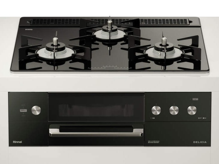 ビルトインコンロ DELICIA デリシア 3口 3V乾電池タイプ シンプルタイプ プロパンガス 60cm LPG クリスタルブラック RHS31W30E11RCABW-LPG 94,417円