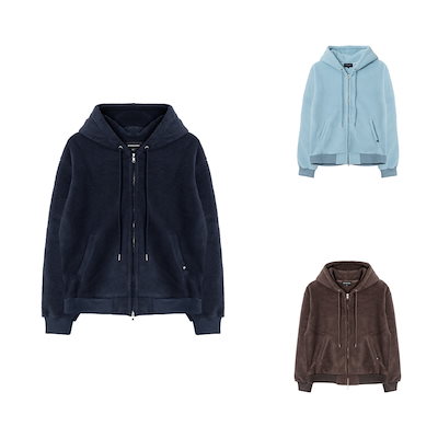 タグ付き✨未使用品 アダム・エ・ロペ コマスエードフーディオーバーコート M タグ付き✨未使用品 アダム・エ・ロペ コマスエードフーディオーバー