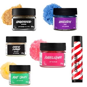 ラッシュ LUSH ラップ スクラブ 20g, BubbleGum/ジンジャーブレッド,ユニコーン,クッキー生地,ミントジュリップス,バブルガム,キャンディーキャイン