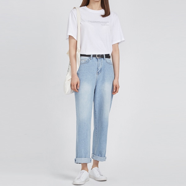 sky blue wide denim pants