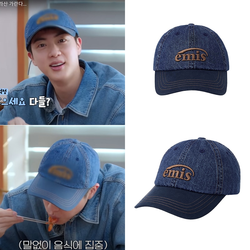 [BTS ジン着用］WASHED DENIM BALL CAP-BLUE/NAVY