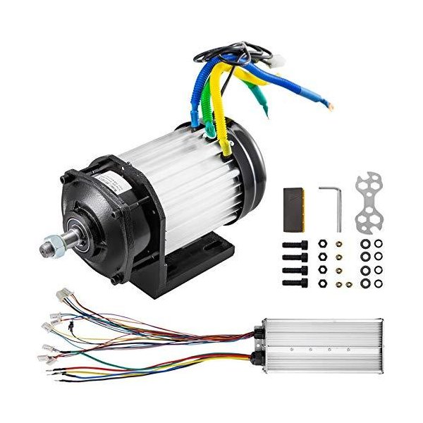 VEVOR 1500W 60V Brushless Motor Go Kart， Brushless Mid Motor Rate Speed 600RPM Electric Gear Motor 3