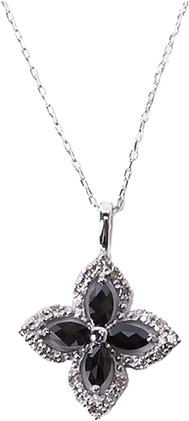 ブラックダイヤモンドペンダント ネックレス 0.4