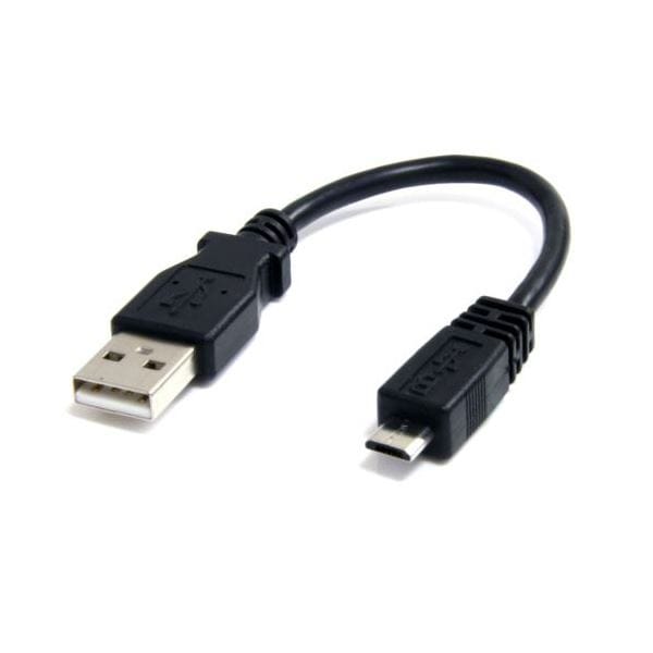 （まとめ） StarTech.com microUSB2.0変換ケーブル 15cm USB A（オス）ーUSB microB（オス） ブラックUUSBHAUB6IN 1本 [x3セット]