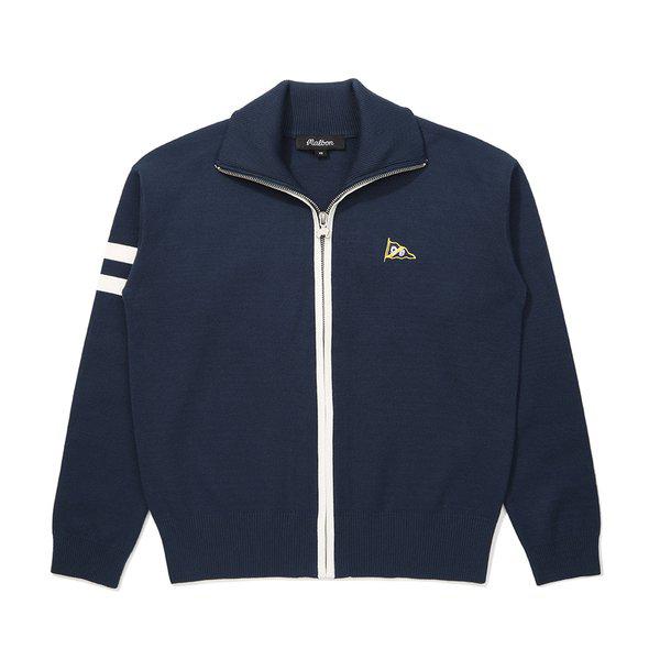 [マルボン公式] ニットジップアップカーディガン NAVY (WOMAN)