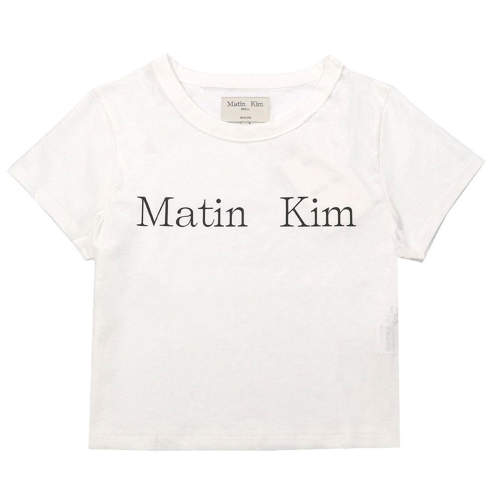 Tシャツ LOGO CROP TOP WHITE 半袖 レディース 韓国 ファッション アパレル