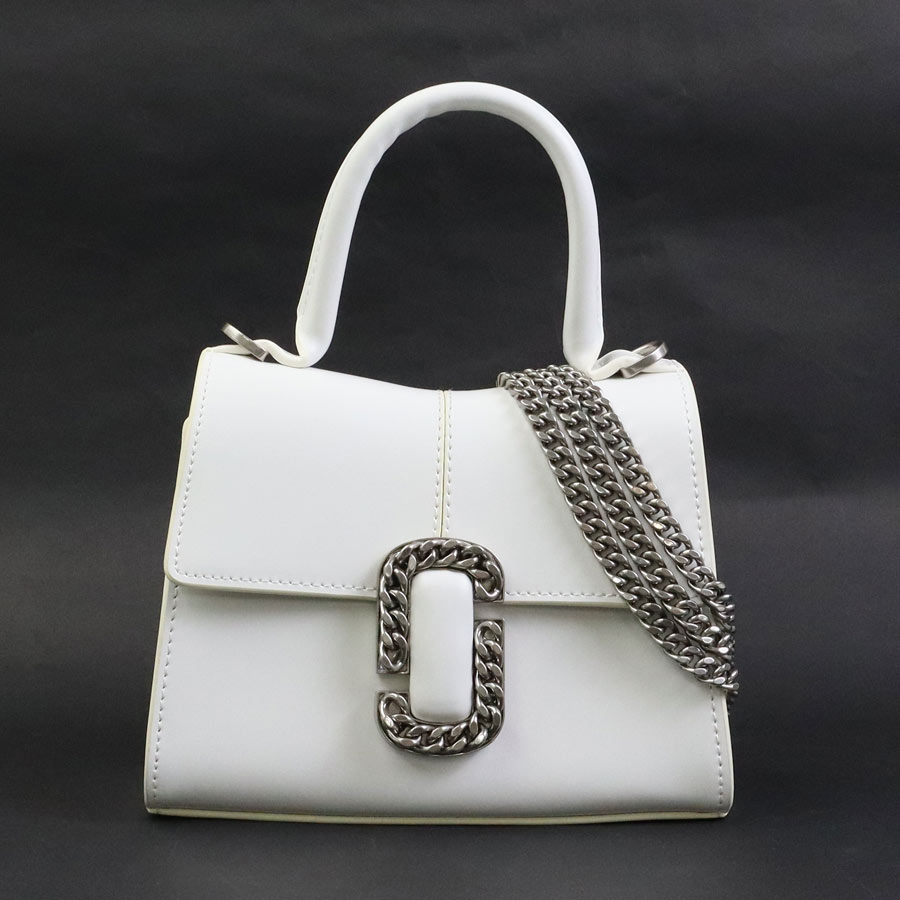 マークジェイコブス MARC JACOBS ハンドバッグ ショルダーバッグ レザー ホワイト レディース 56226g