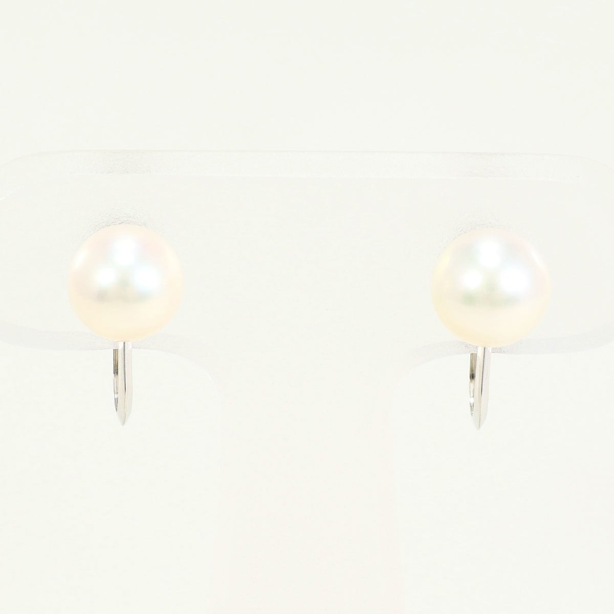 K14 14金 WG ホワイトゴールド イヤリング パール（真珠） 総重量約1.8g 中古