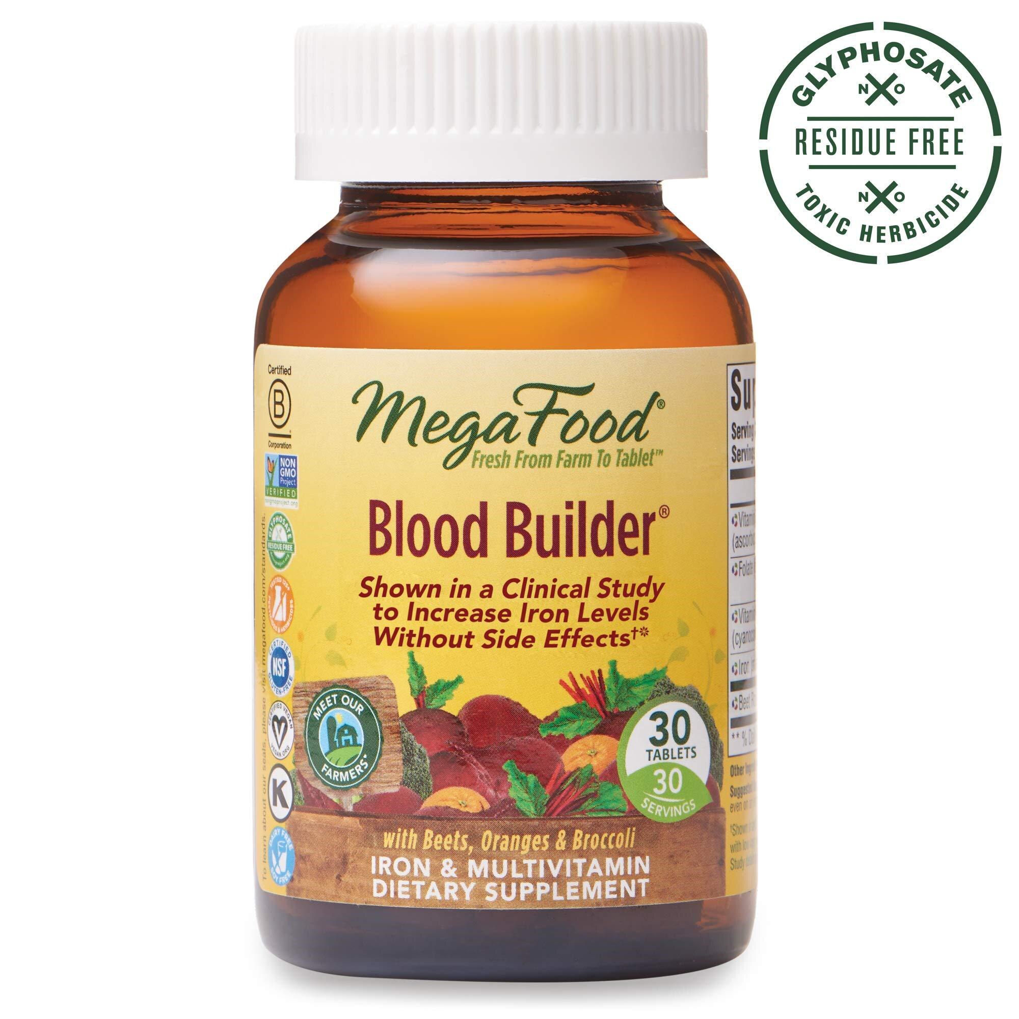 MegaFood， Blood Builder， Daily Iron Supplement and