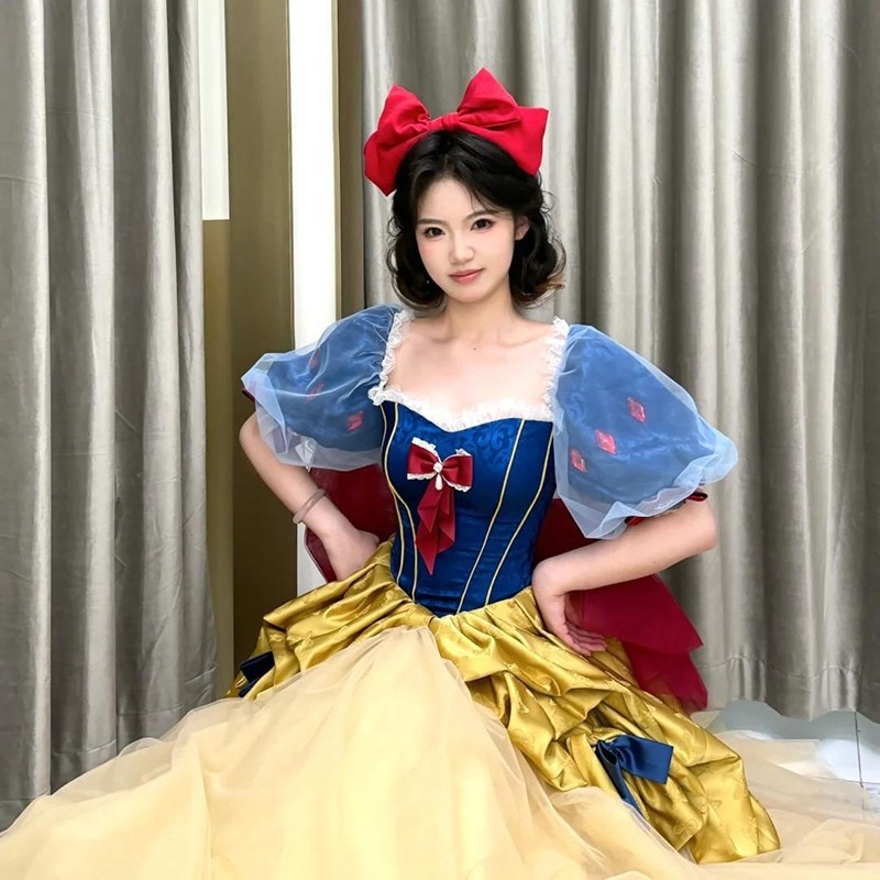 おしゃれな新白雪姫コスプレ衣装公演逃げ姫スカート成人式誕生日パーティーイブニングワンピース
