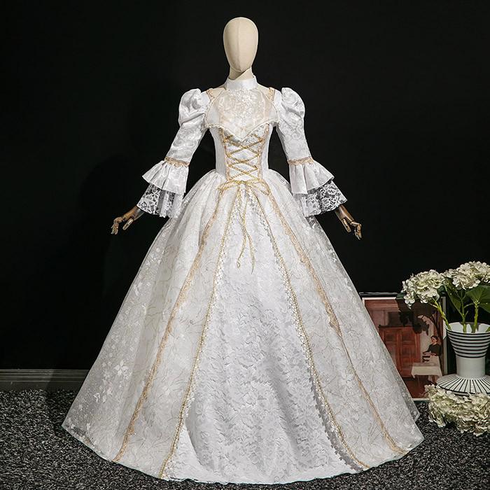 自信を持っておすすめ！貴族 ドレス 油絵風 お姫様 衣装 カラードレス ロング 宮廷 王族服 お嬢様 舞台衣装 復古 ジュリエット ヨーロッパ ステージ衣装 オペラ声楽 撮影 西洋ドレス レディース