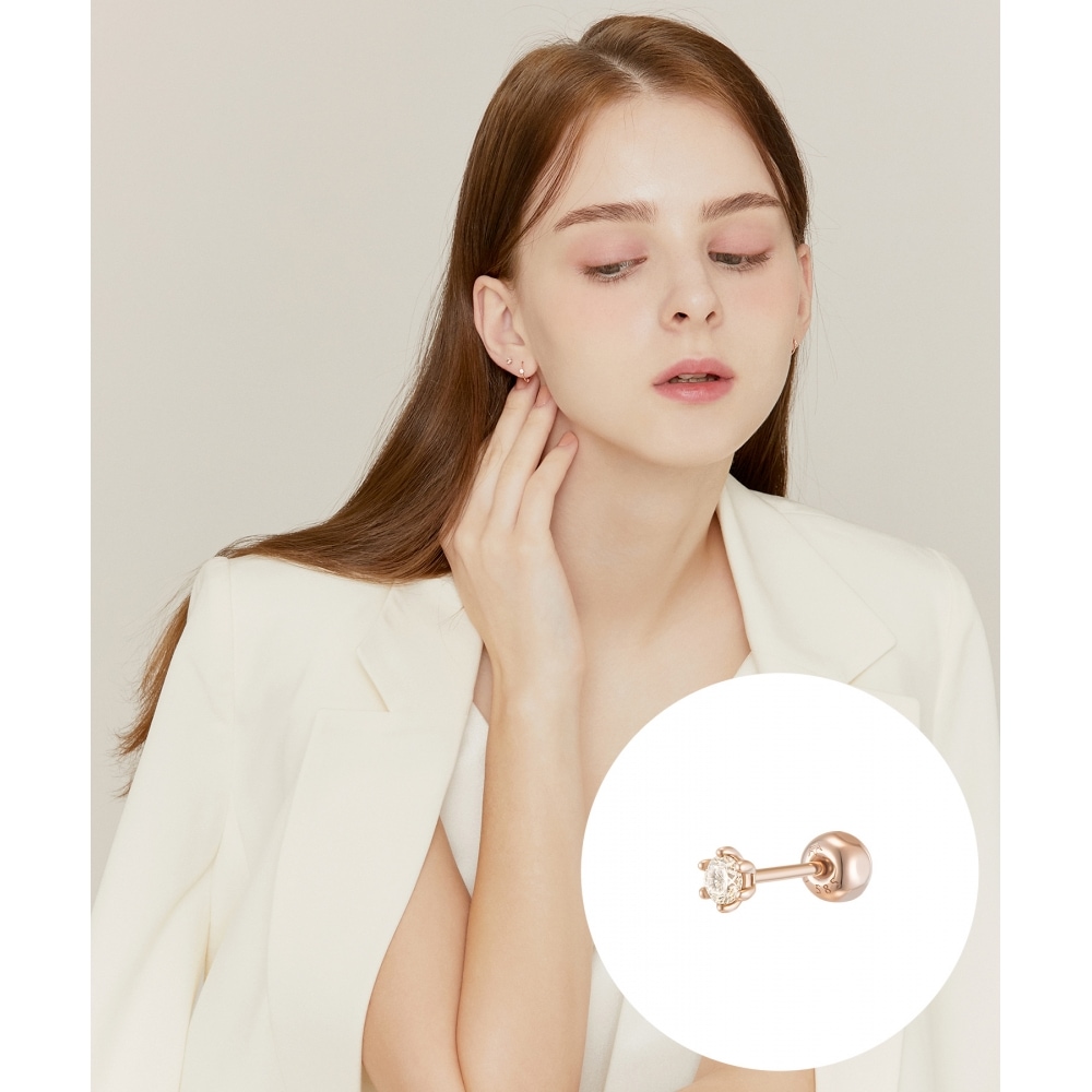 ジェスティーナ・マリーベル 14K シングルピアス (JMBED1BS510R4P00)