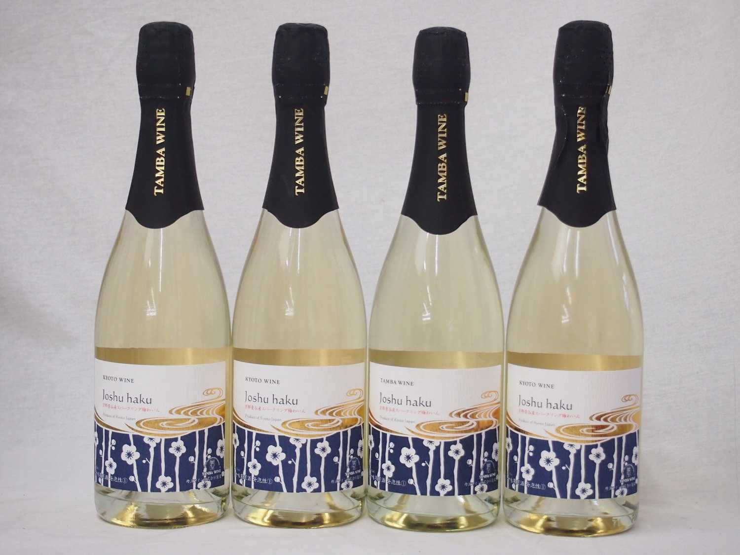 4本セット 国産フルーツ梅スパークリングワイン Joshu haku 京都山城青谷産城州白梅スパーク