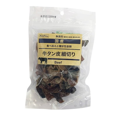 他サイト： ペットプロジャパン　国産おやつ 無添加牛タン皮細切り 50gの商品画像