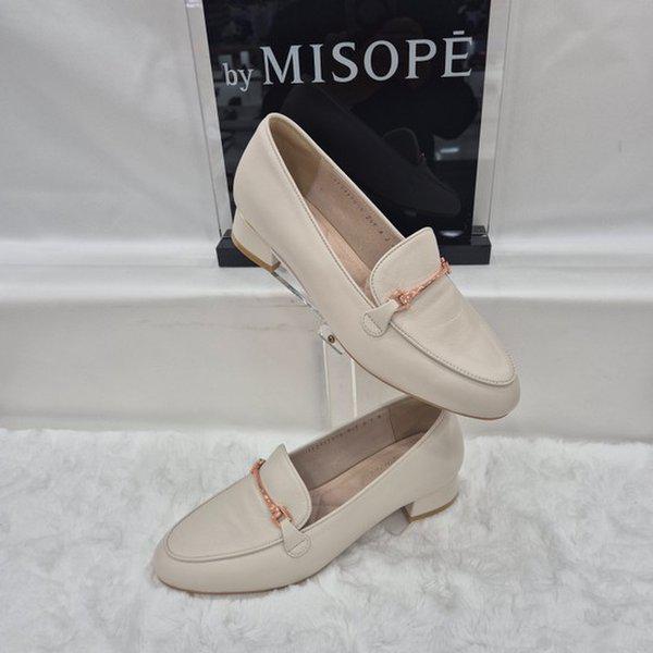 By 女性 シンプル装飾 クラシック ローファー 112HT419SD005 IVORY 1 JJ