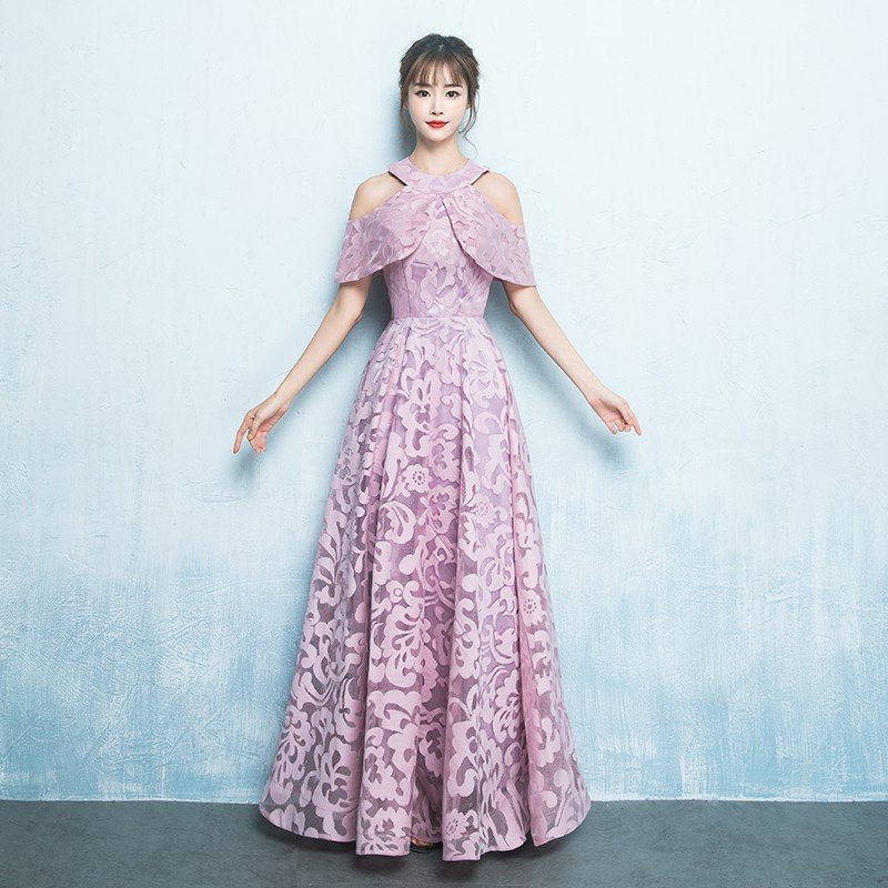 カラードレス 演奏会用 ロングドレス イブニングドレス 袖あり ウエディングドレス 花嫁 二次会 パ