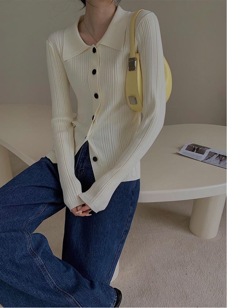 レディース ボトミング シャツ 女性 秋 冬 トップ ミッドレングス ニット カーディガン ジャケットイン ホワイト ＳＭＬ トップス 袖あり かわいい 大人可愛い きれいめ シンプル カジュアル