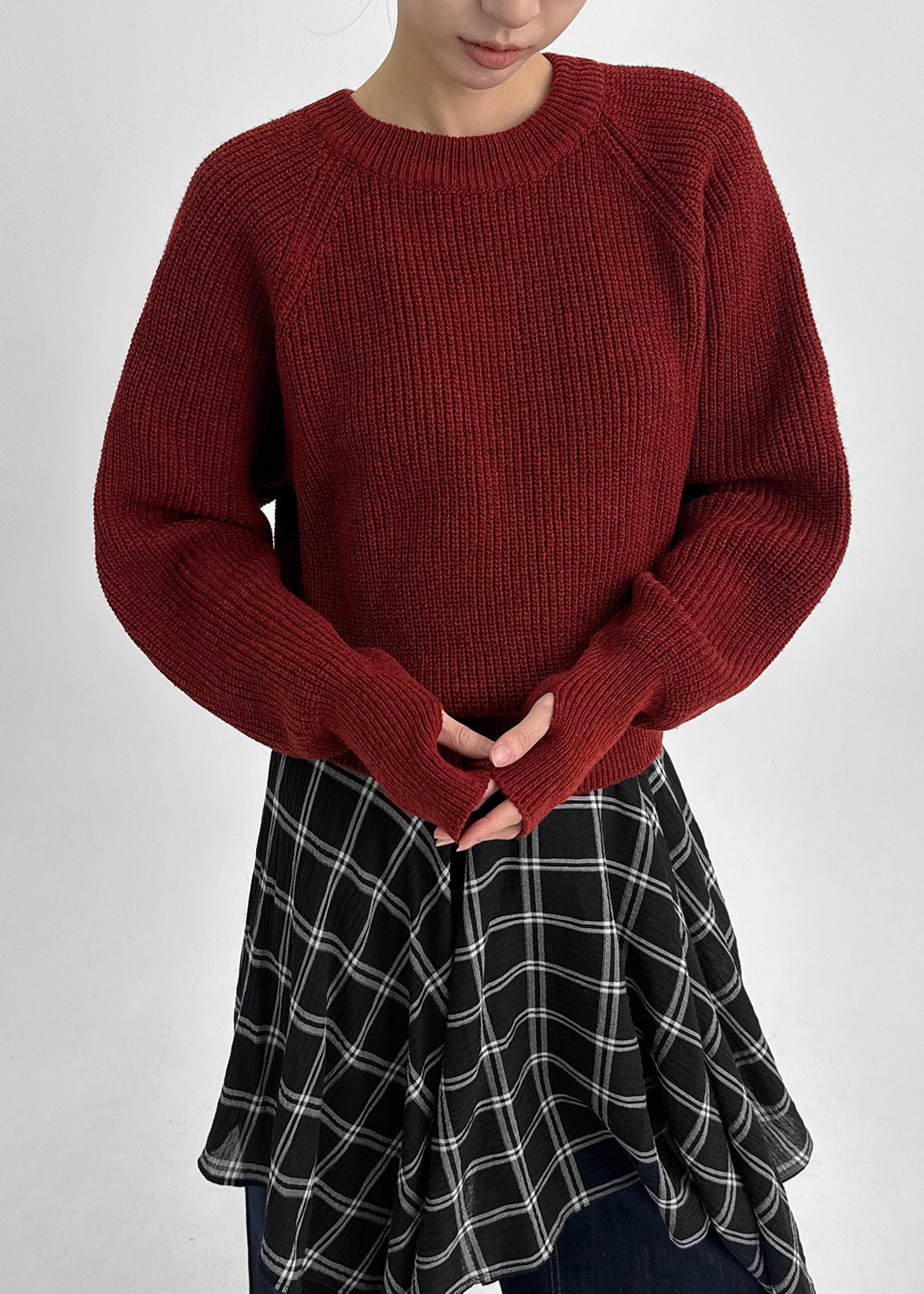 ラミューラウンドウォーマーニット