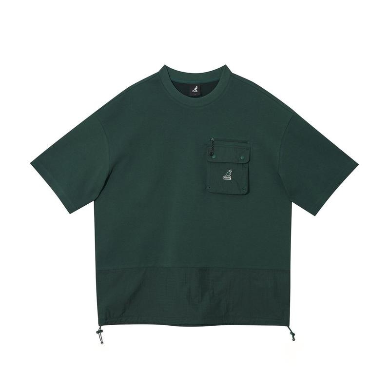 ミックスファブリック半袖Tシャツ2784グリーン