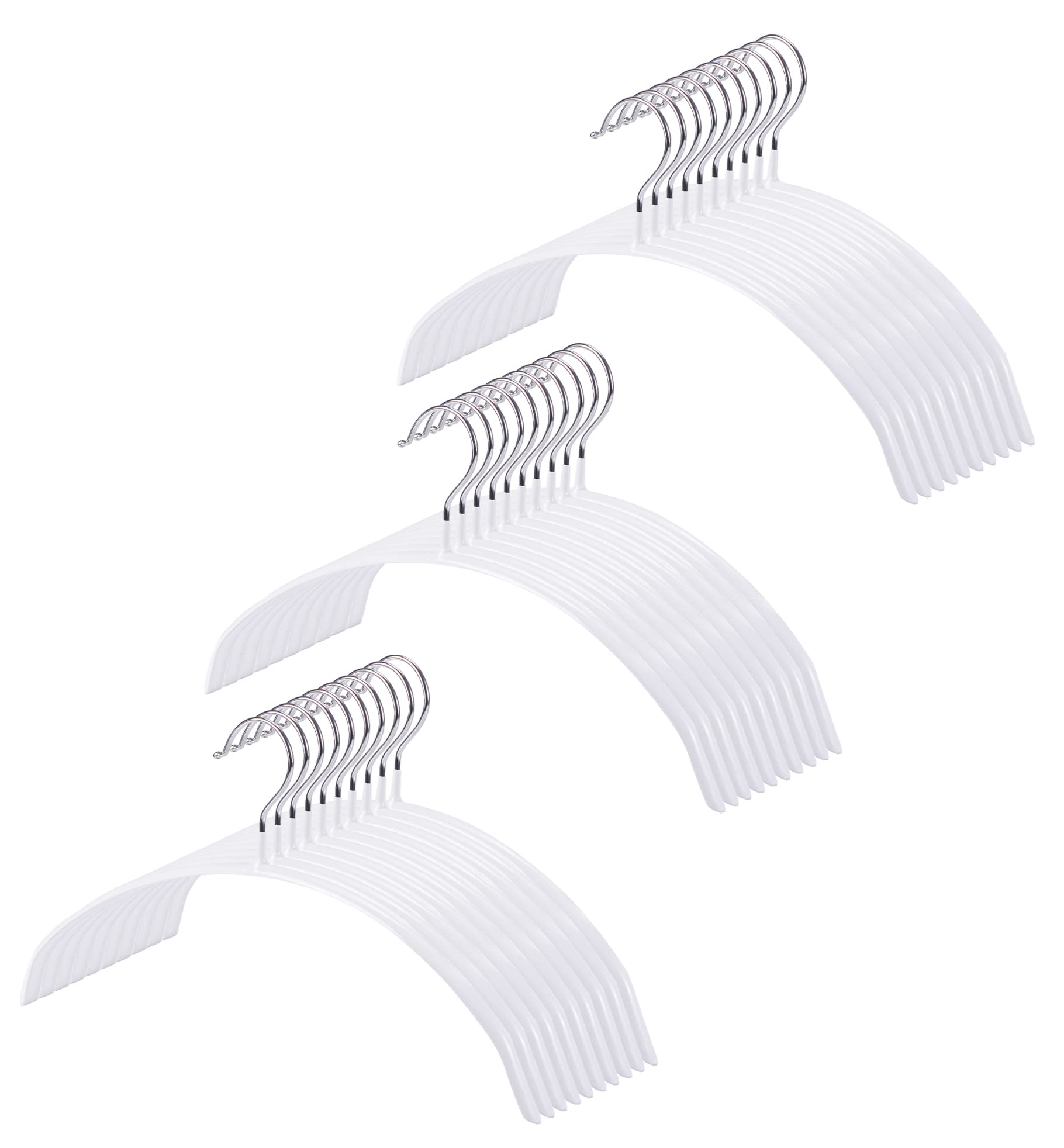 HOSUR ハンガー すべらない 跡がつかないハンガー 30本 型崩れ防止 かたくずれ防止 はんがー 洗濯ハンガー 省スペース スーツハンガー ホワイト