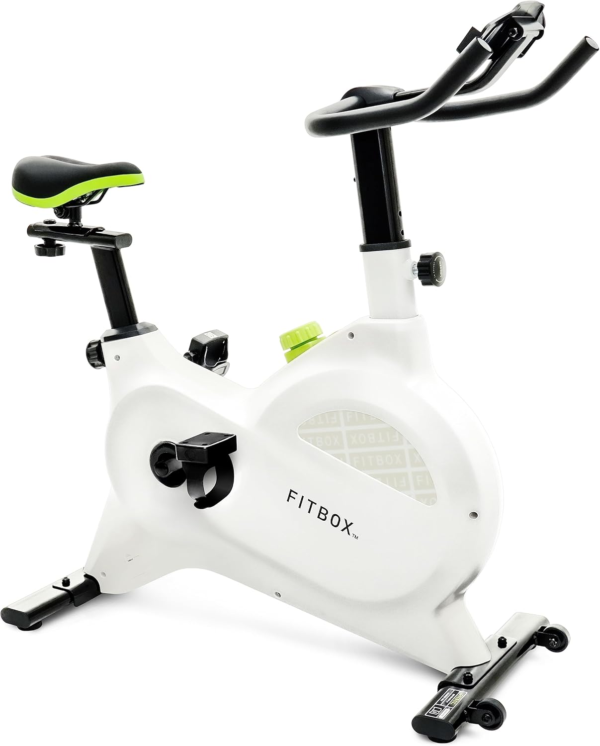 ホワイト FITBOX 第3世代 トレーニングバイク フィットネスバイク エアロバイク スピンバイク 静音 ダイエット器具 組み立て簡単 トレーニングホワイト